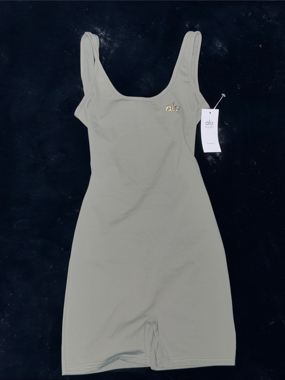 Alo Yoga Sage Green Sculpting Tank Dress